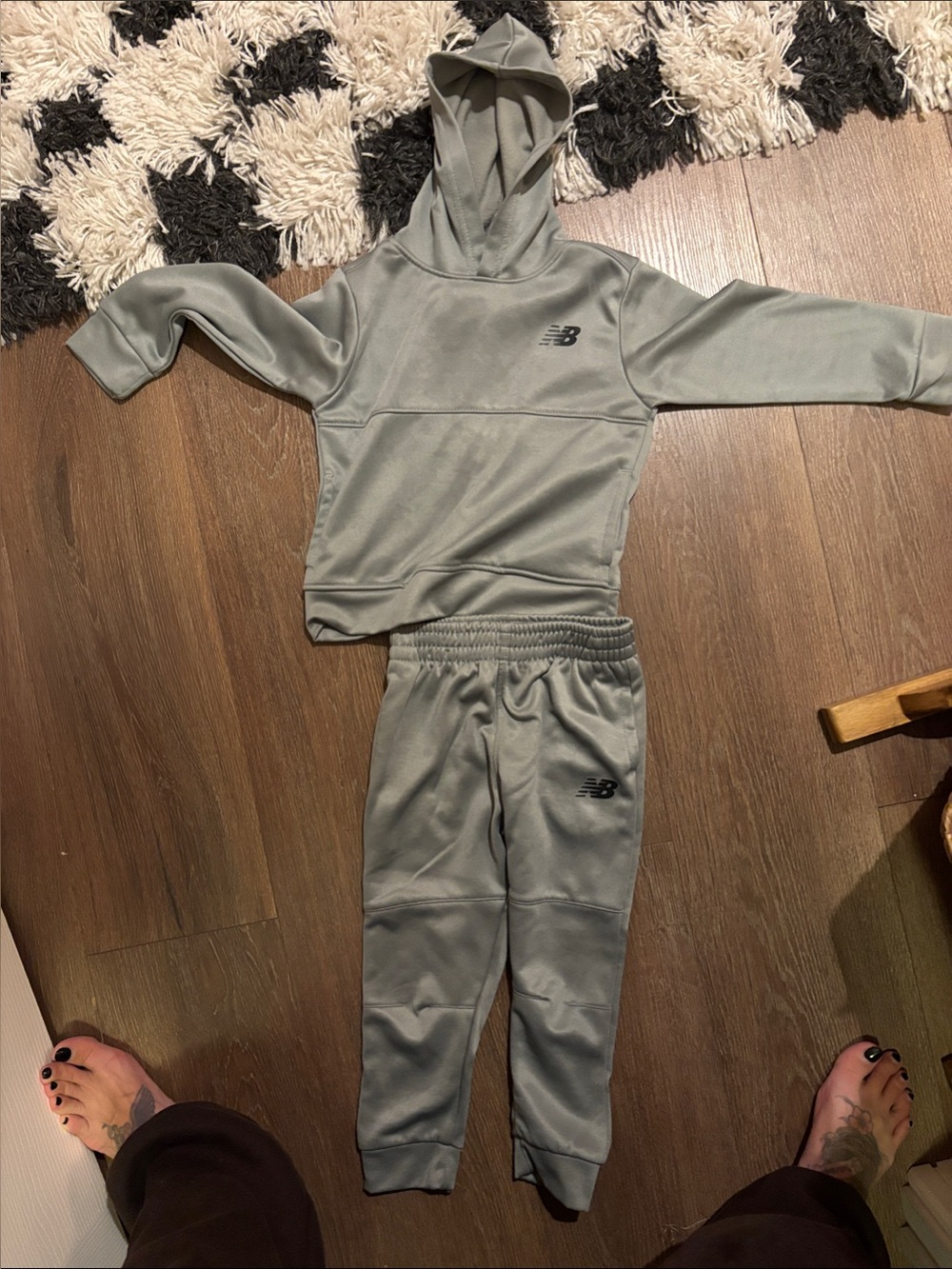 New Balance Kids' Gray Hooded Sweatshirt and Joggers Set 4T